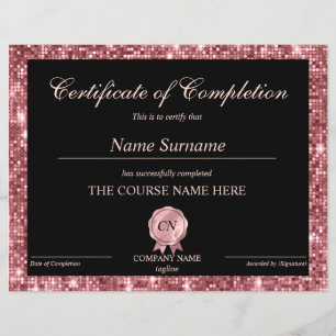 Papier Certificat de fin de cours