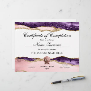 Papier Certificat de fin de cours