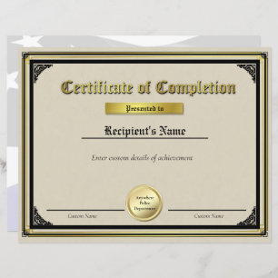 Papier Certificat de joint or mince en ligne bleue person