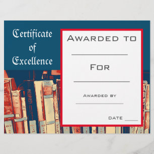 Papier Certificat de Prix de lecture Cute Fournitures de