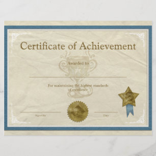 Papier Certificat de réussite
