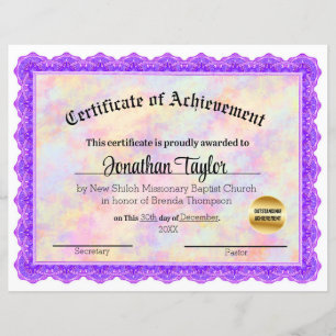 Papier Certificat de réussite Abstrait pourpre