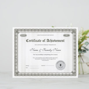 Papier Certificat de réussite minimal