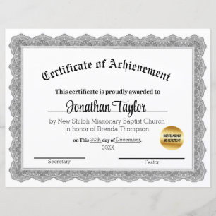 Papier Certificat de réussite traditionnel noir