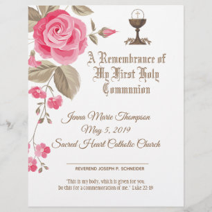 Papier Certificat de souvenir de la première sainte commu