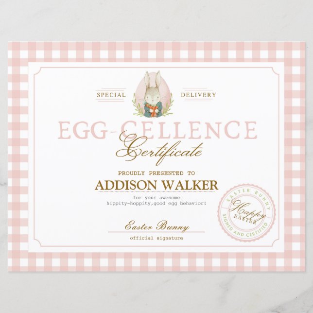 Papier Certificat de violoncelle d'oeuf imprimable (Devant)