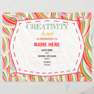 Papier Certificat d'école