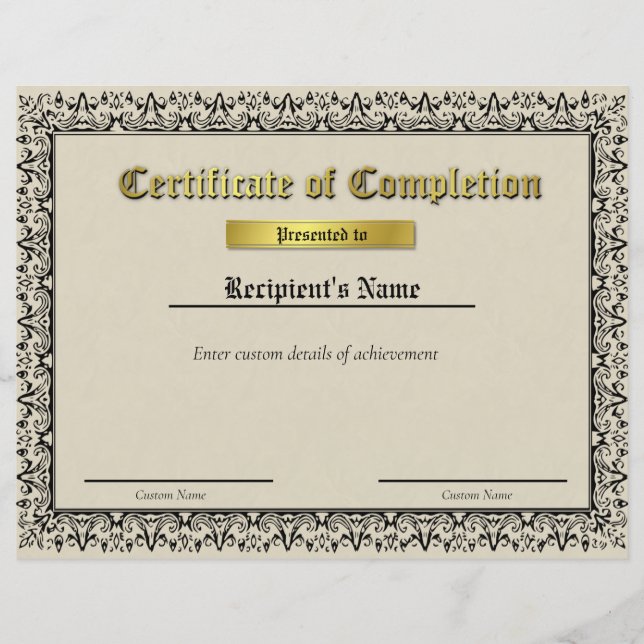 Papier Certificat d'indicateur de ligne bleue mince perso (Devant)