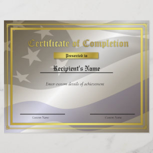 Papier Certificat d'indicateur de ligne bleue mince perso