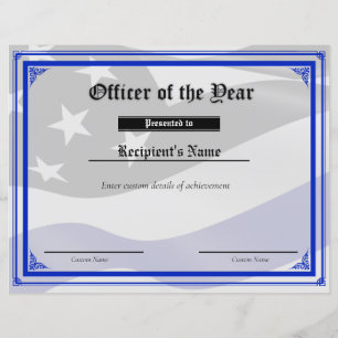Papier Certificat d'indicateur de ligne bleue mince perso