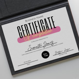 Papier Certificat Esthétique D'Achèvement Prix Gras