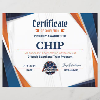 Papier Certificat OLK9 #2