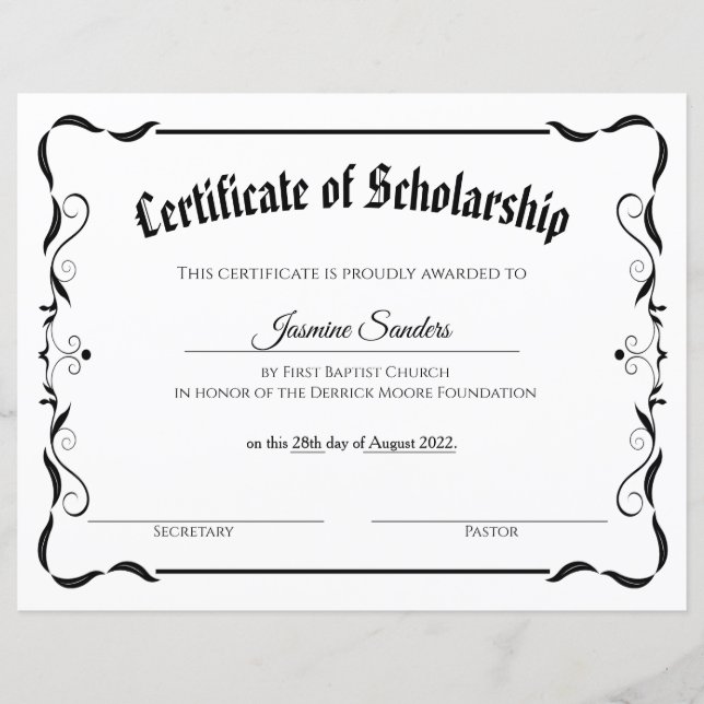 Papier Certificat simple de bourse (Devant)