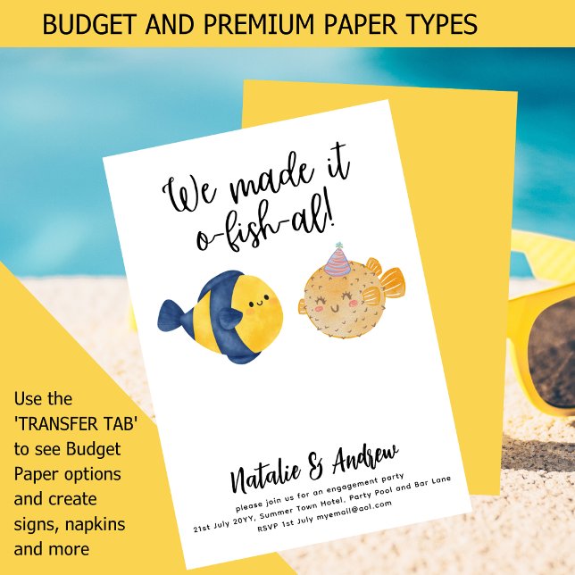 Papier C'est O-FISH-AL Funny Mignonne Fête des mariées d' (Créateur téléchargé)