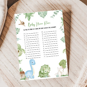 Papier C'est un garçon Baby Shower Dinosaure Jeu de nom d