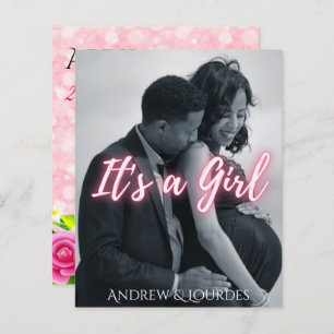 Papier C'est une fille rose élégante photo