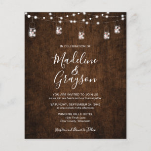 Papier Chaîne BUDGET Lumière Mason Jar Rustique Mariage e