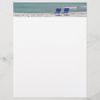 Papier Chaises sur le Beach Letterhead