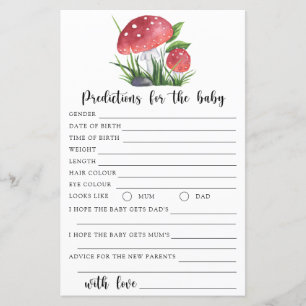 Papier Champignon automnale Bébé prédictions et conseils