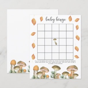 Papier Champignons - baby shower jeu de bingo