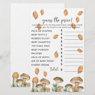 Papier Champignons d'automne   Jeu de devis de prix Baby 
