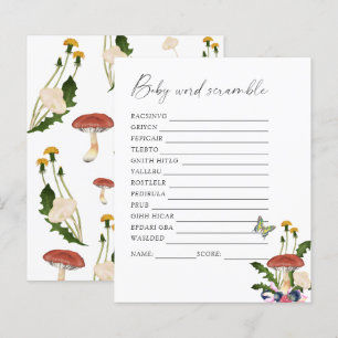 Papier champignons de chute - jeu de baby shower de cours