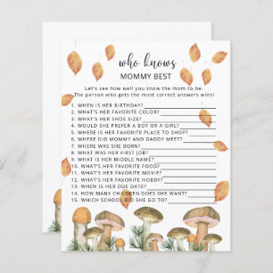 Papier Champignons forestiers - Qui connaît maman mieux