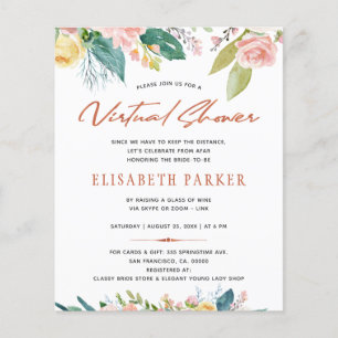 Papier Changer les plans BUDGET douche virtuelle florale 