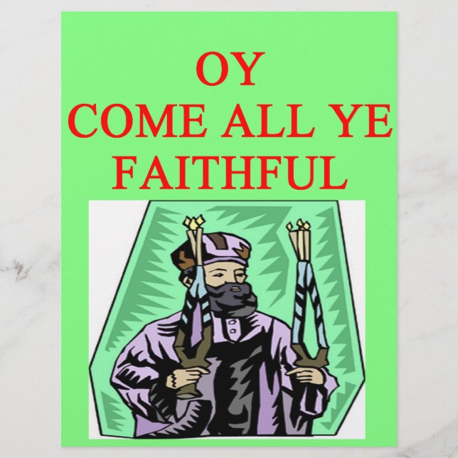 Papier chant de Noël juif de Hanouka (Devant)