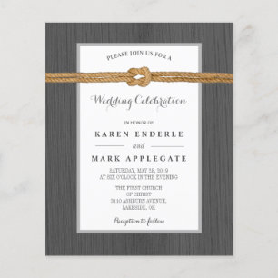 Papier Charcoal Docside & Rope Rustic Budget Mariage