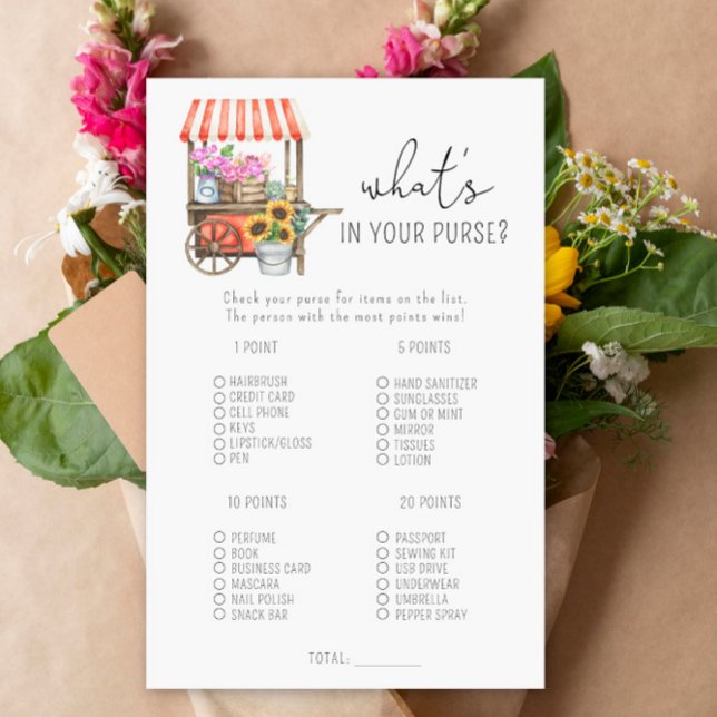 Papier Chariot de fleurs - Ce qu'il y a dans votre sac à  (Créateur téléchargé)