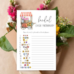 Papier Chariot de fleurs - pictionary d'emoji pour baby s