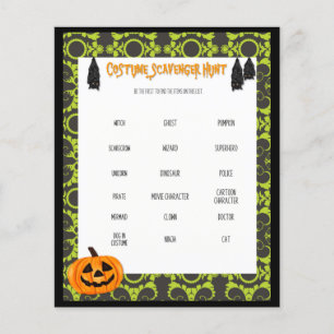 Papier Chasse aux costumes Spooky Game