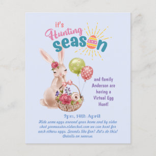 Papier Chasse aux œufs de Pâques virtuelle ! Invitations 