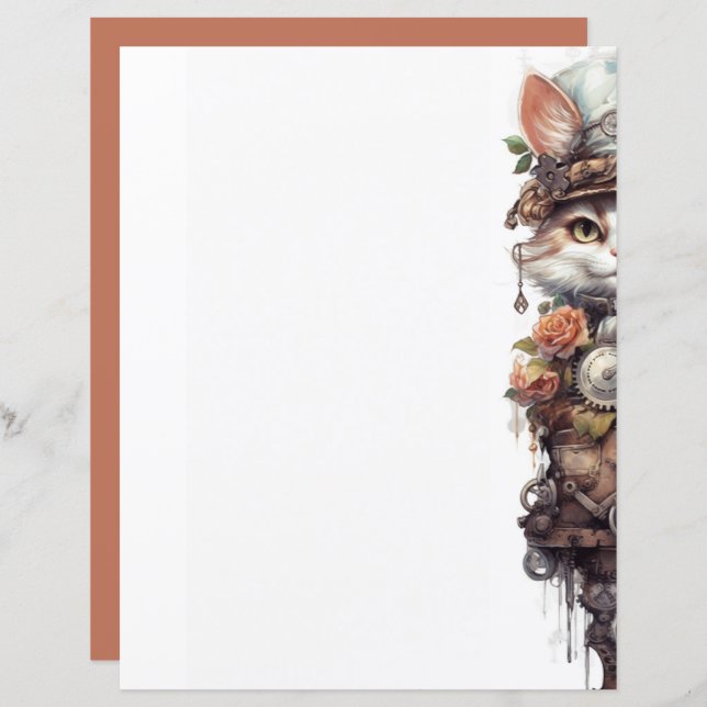 Papier Chat 8 Noël chaton de vacances (Devant / Derrière)