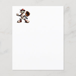 Papier Chat de baseball Goofy se prépare