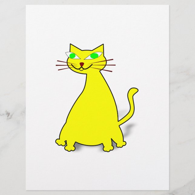 Papier Chat gras jaune (Devant)