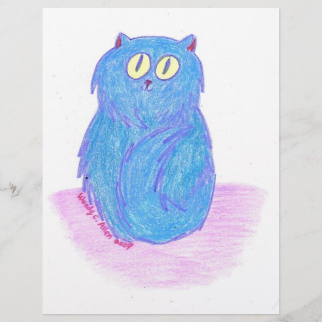 Papier Chaton Bleu (Devant)