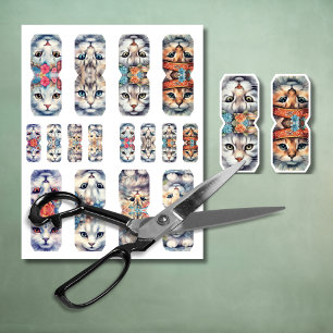 Papier Chats coupés 1 à 8 tongs coupés