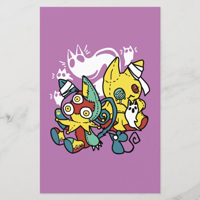 Papier Chats déplaisants Halloween Art : Paw-sitly Fright (Devant)