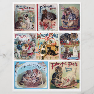 Papier Chats et chatons vintage Helena Maguire Coupes dél