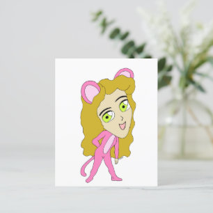 Papier chatte rose