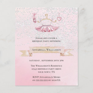 Papier Chaussures de Ballet & Tutu de Fête d'Anniversaire