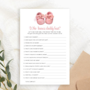 Papier Chaussures roses Baby shower Qui Connaît Le Meille