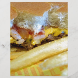 Papier Cheeseburger et frites