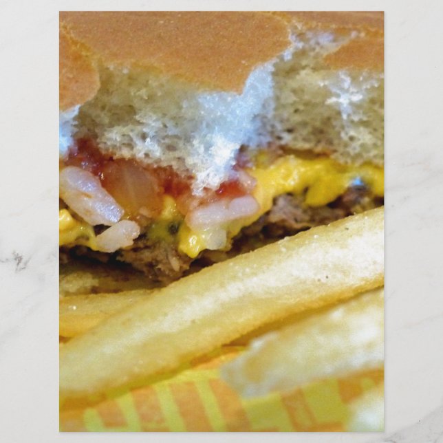 Papier Cheeseburger et frites (Devant)