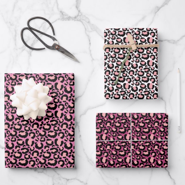 Papier Cheetah rose (Recto)