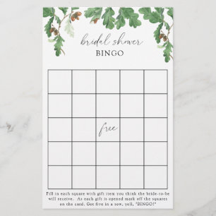 Papier Chêne - Jeu de bingo pour enterrement de vie de je