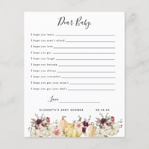 Papier Chers voeux de bébé   Jeu Baby shower