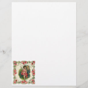 Papier Cherub victorien de la Saint-Valentin vintage au t